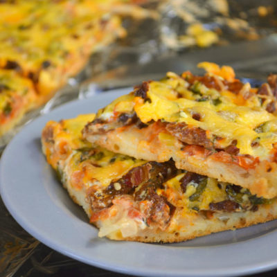 Pizza on a plate