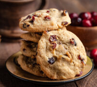 Cranberry Nut Cookies on a Plate